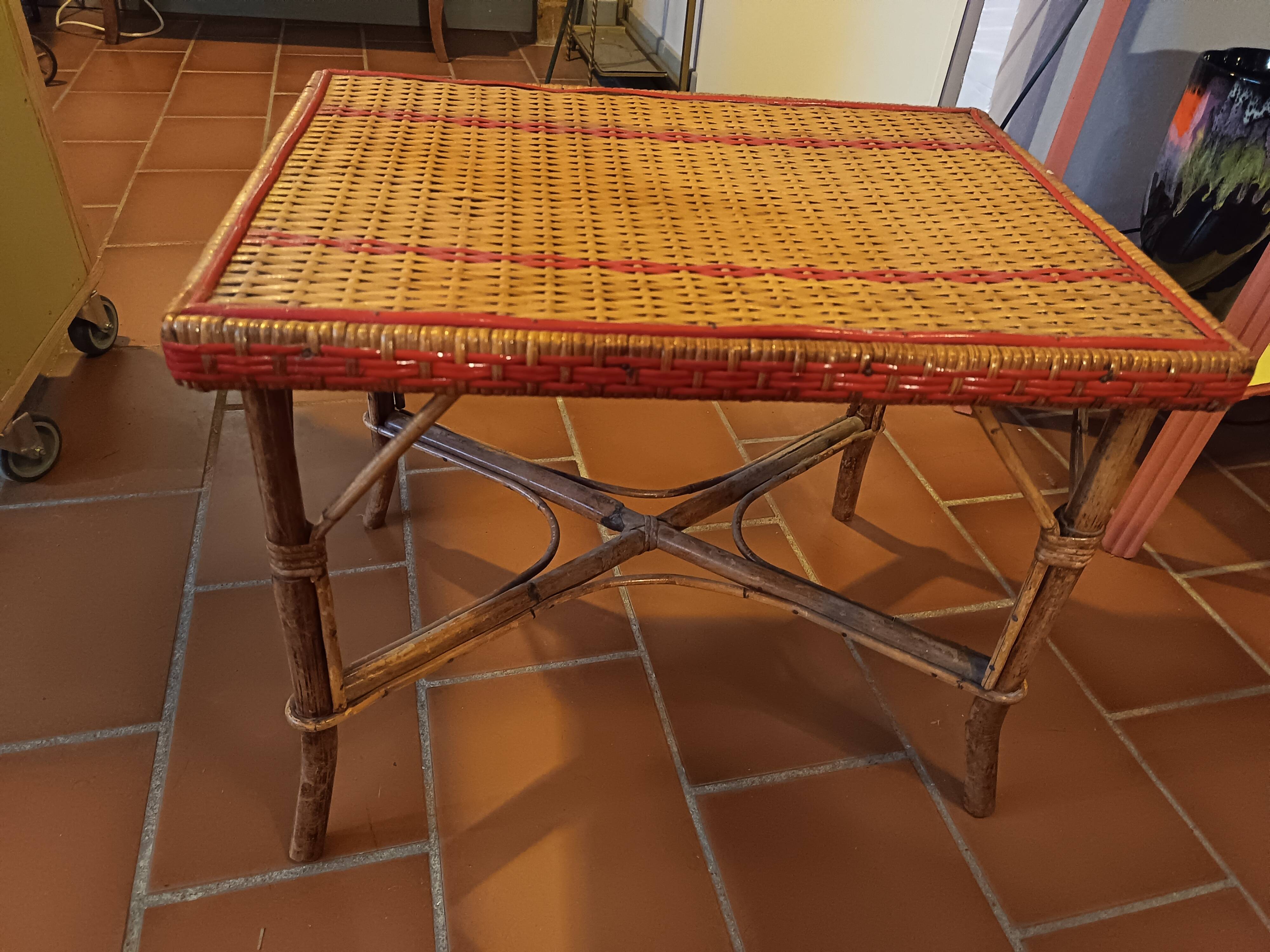 Rattan coffee table
