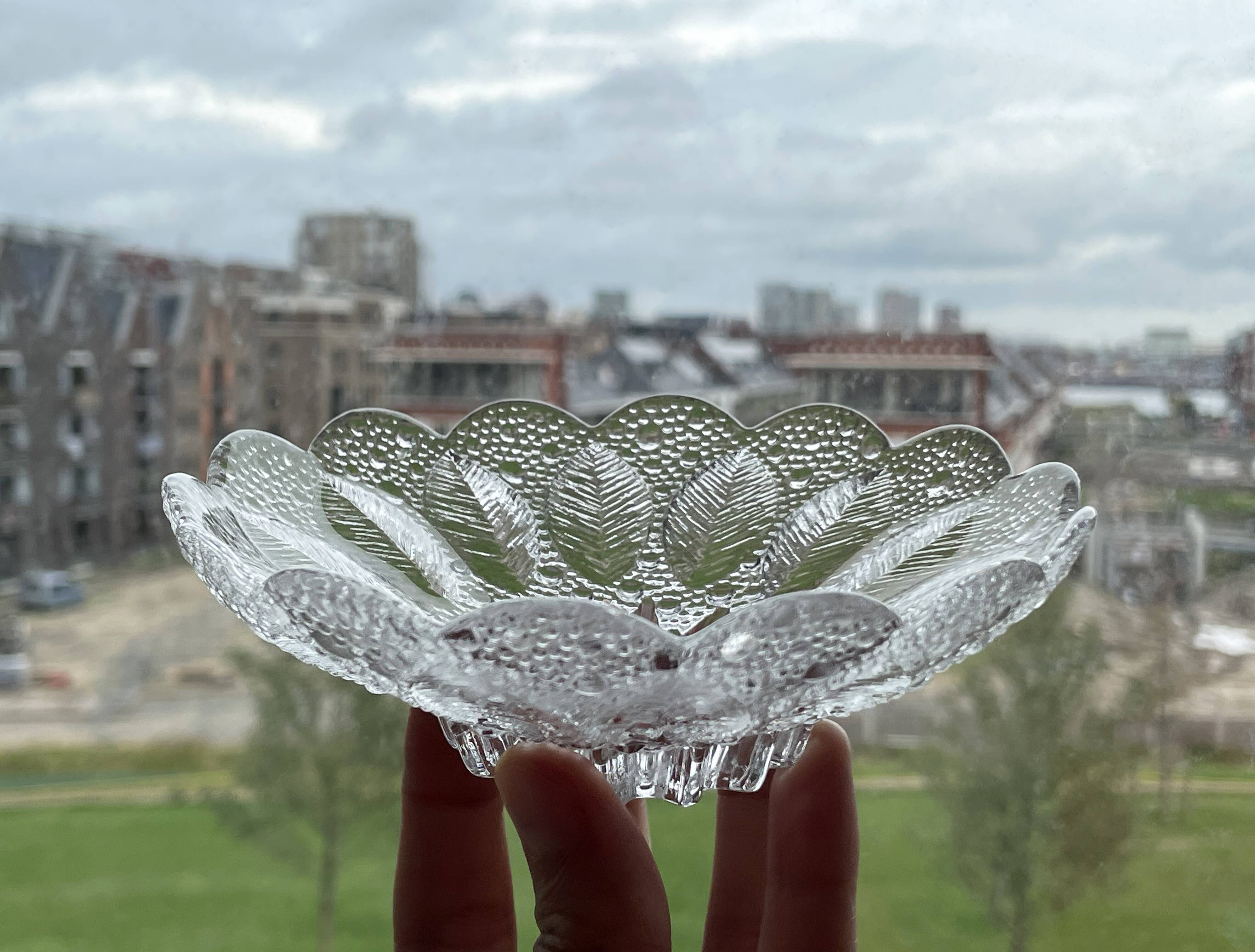 Lausitzer Glaswerke, East German (GDR) Crystal Glass Serving Bowl, Medea Design by R. Koschnick