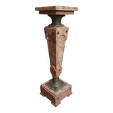 High Louis XVI column in marble and bronze