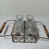 Petits vases panier métal