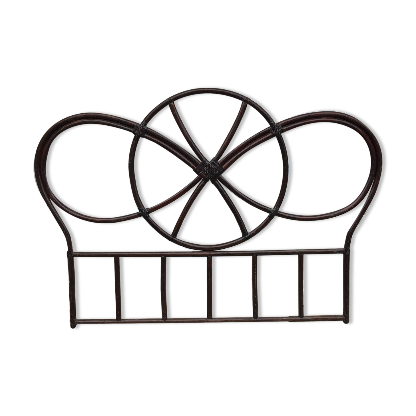 Vintage rattan headboard