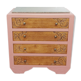 Commode Art déco rose