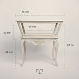 Caldas small renovated wooden table