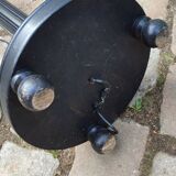 Set of 2 wooden floor lamps