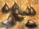 Still life with pears, watercolour on paper signed Françoise Persillon.