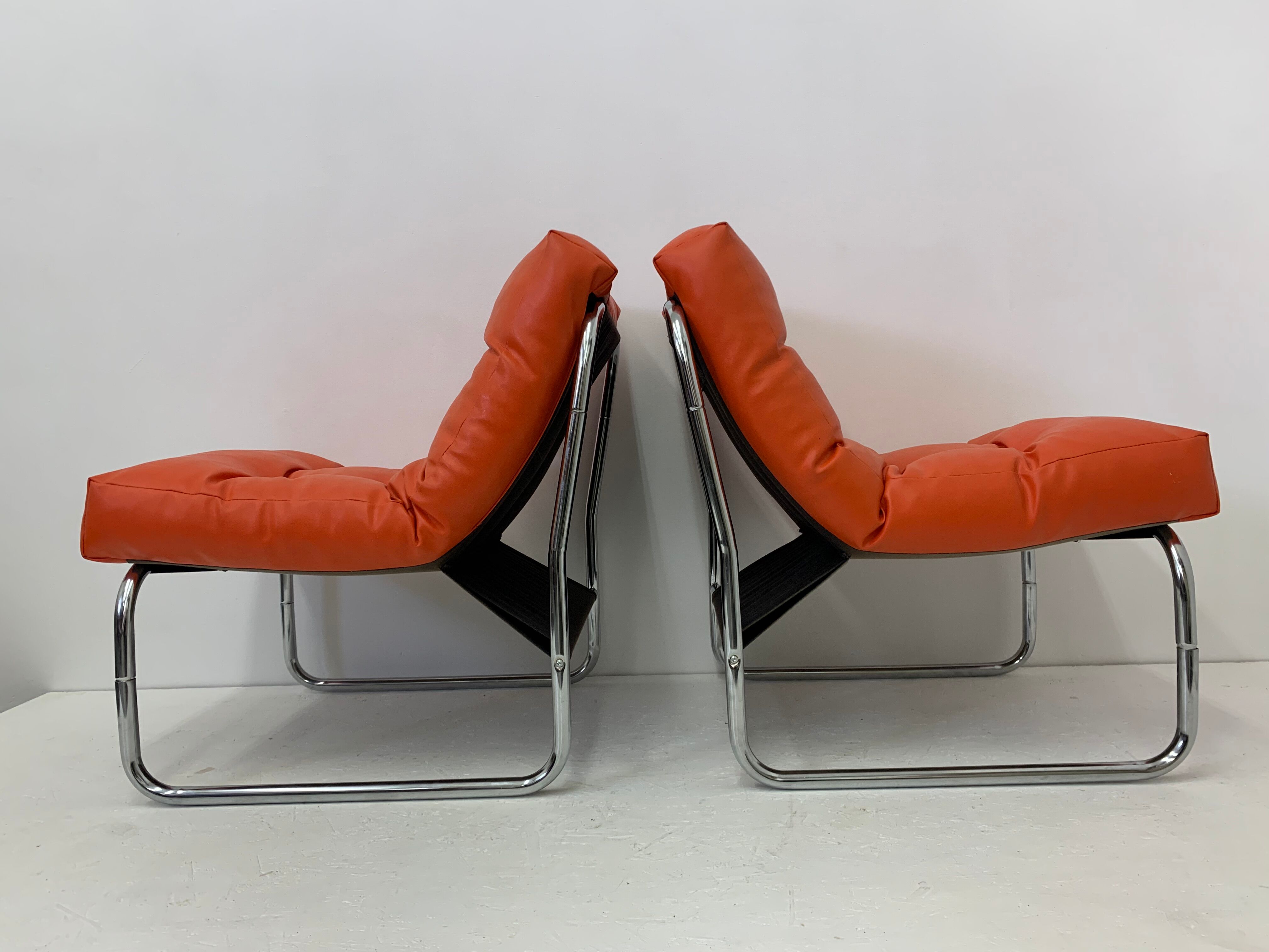 Pair of lounge chairs by Gillis Lundgren for Ikea, model “Pixi”, 1970s