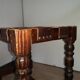 brutalist Spanish vintage leather stool 1960s