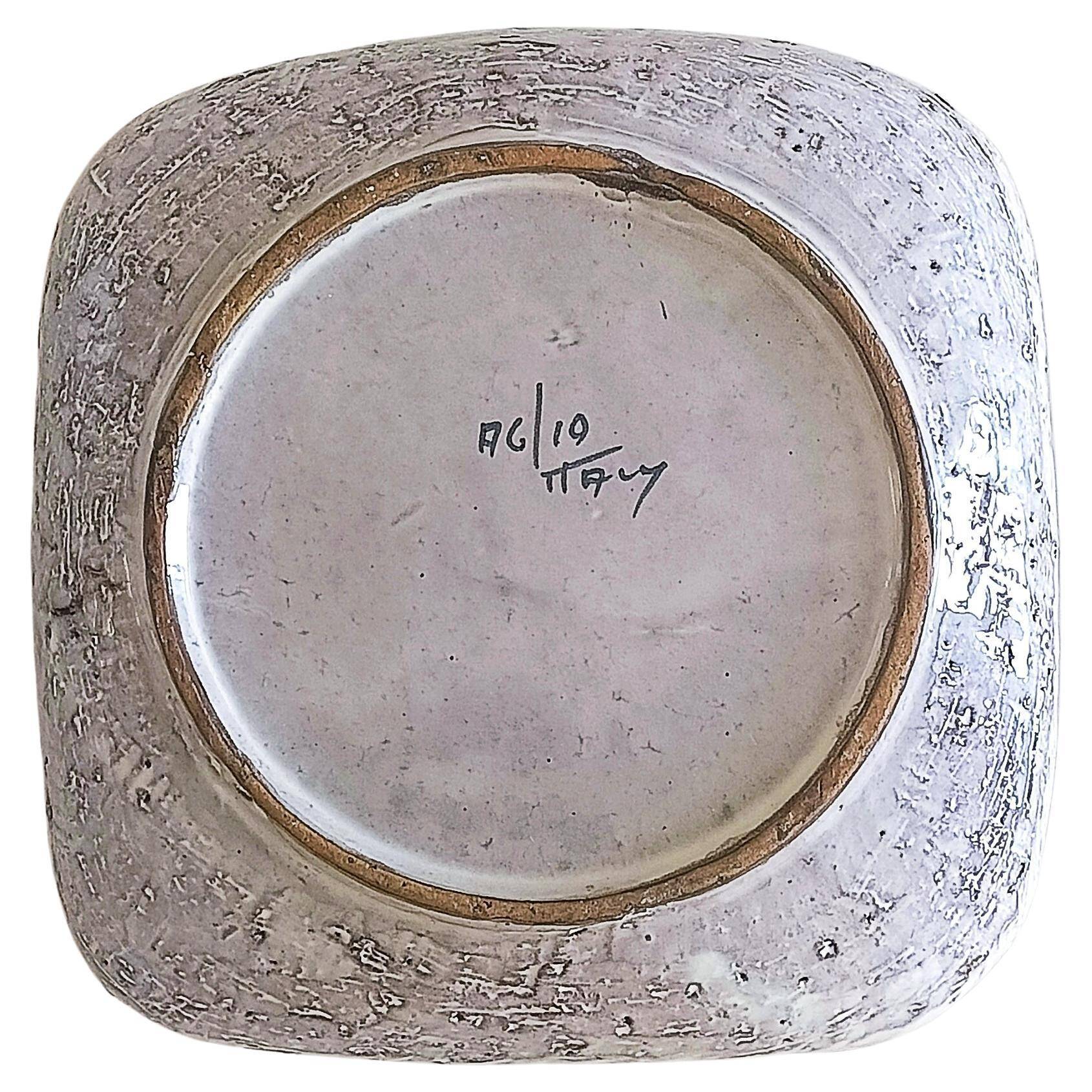 Mid-Century Bitossi Aldo Londi Ceramic Ashtray/ Vide-Poche, Signed, Italy, 960s