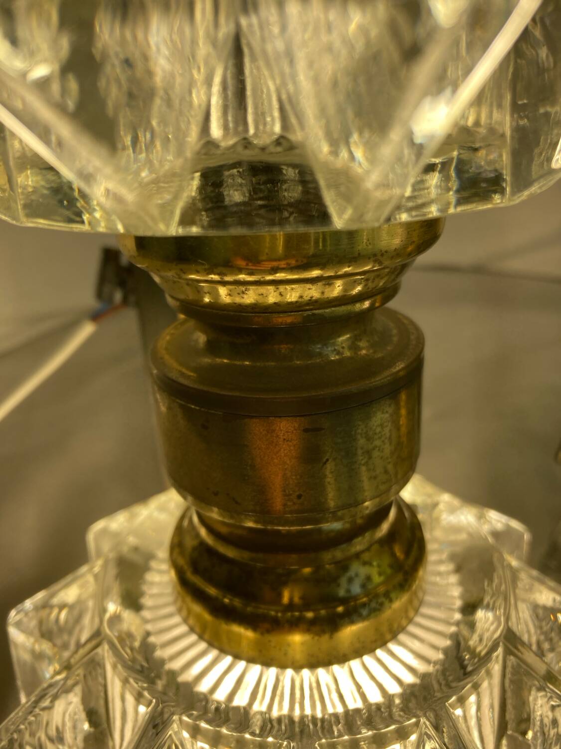 Pair of 1930s wall lights, Italian work, Murano glass and brass