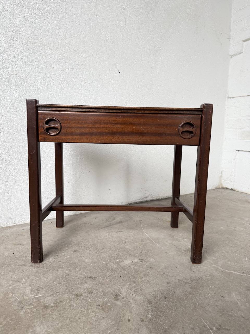 Jacques Hauville bedside table Roche Bobois mahogany