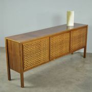 Buffet rio allemand vintage en palissandre, finition tissée, leo bub, 19