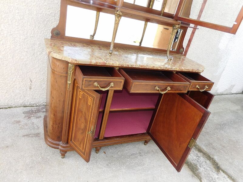 Buffet vitrine 1920 style louis XVI