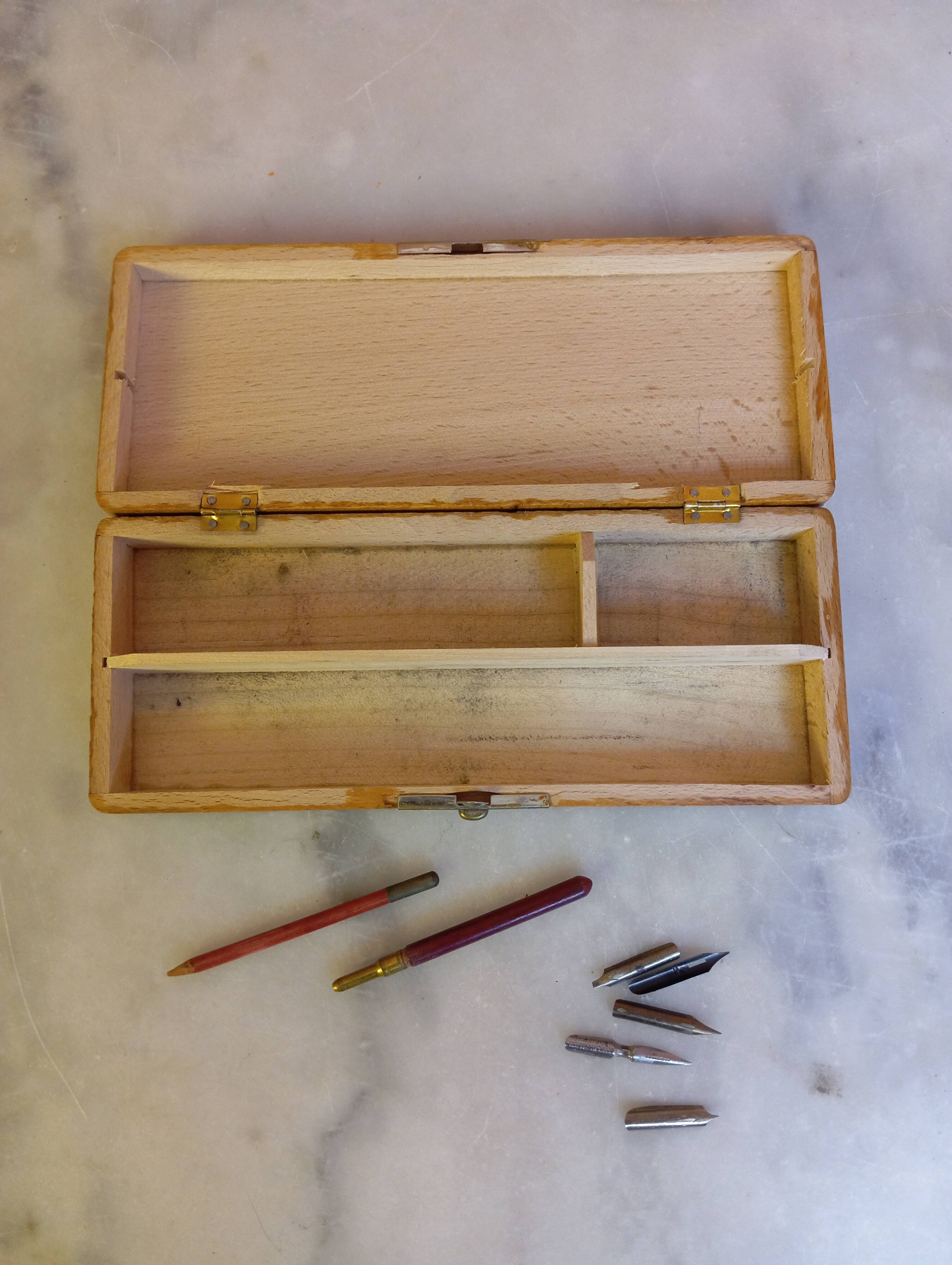 Wooden pencil case