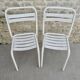 Set of 4 Metal Bistro Chairs Tolix T2