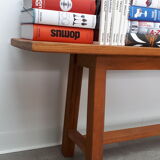 Bench in solid raw oak artisanal