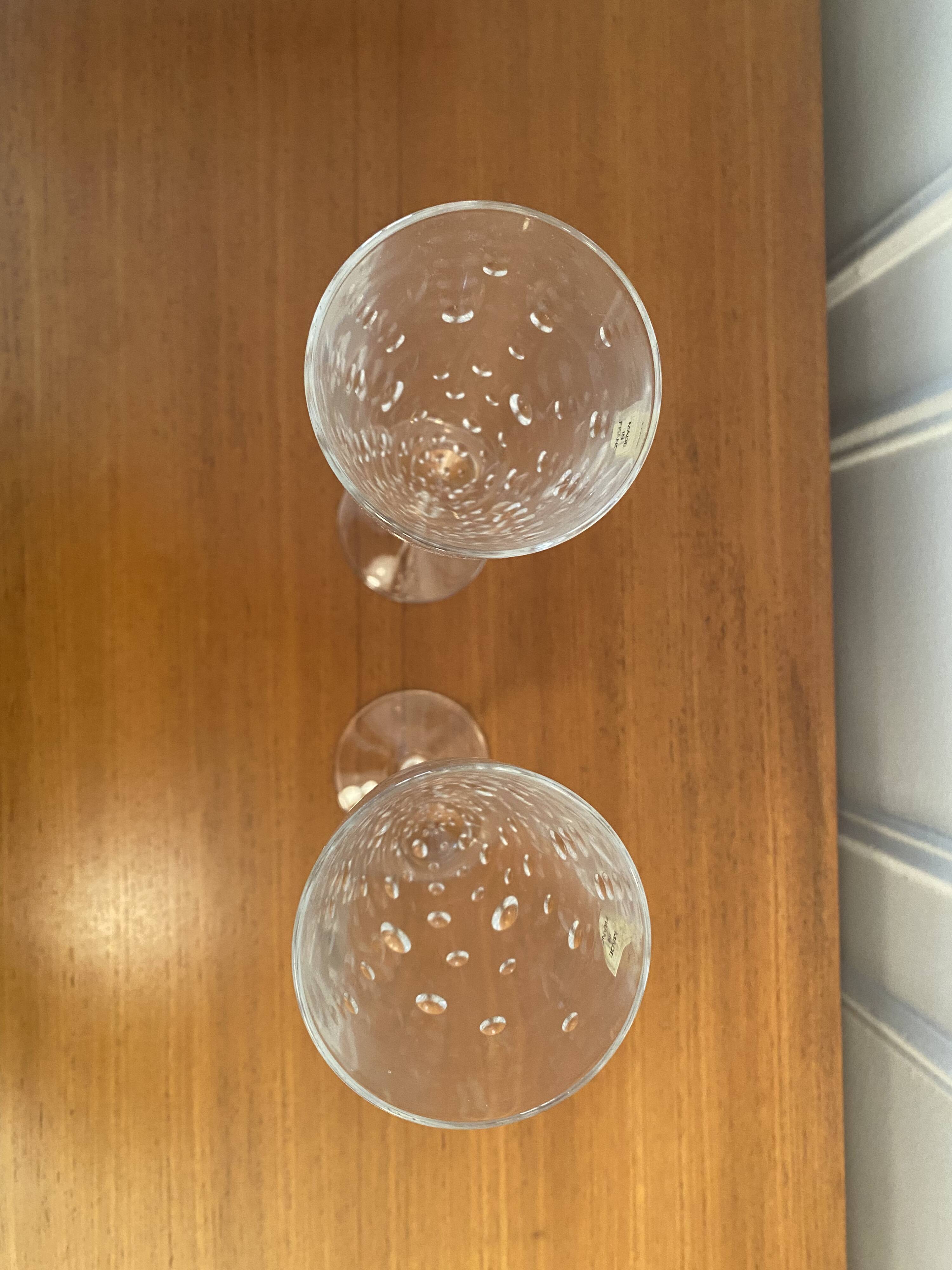 Arques crystal champagne flutes - JG Durand