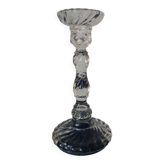 EARLY 20TH CENTURY MOLDED GLASS CANDLE HOLDER