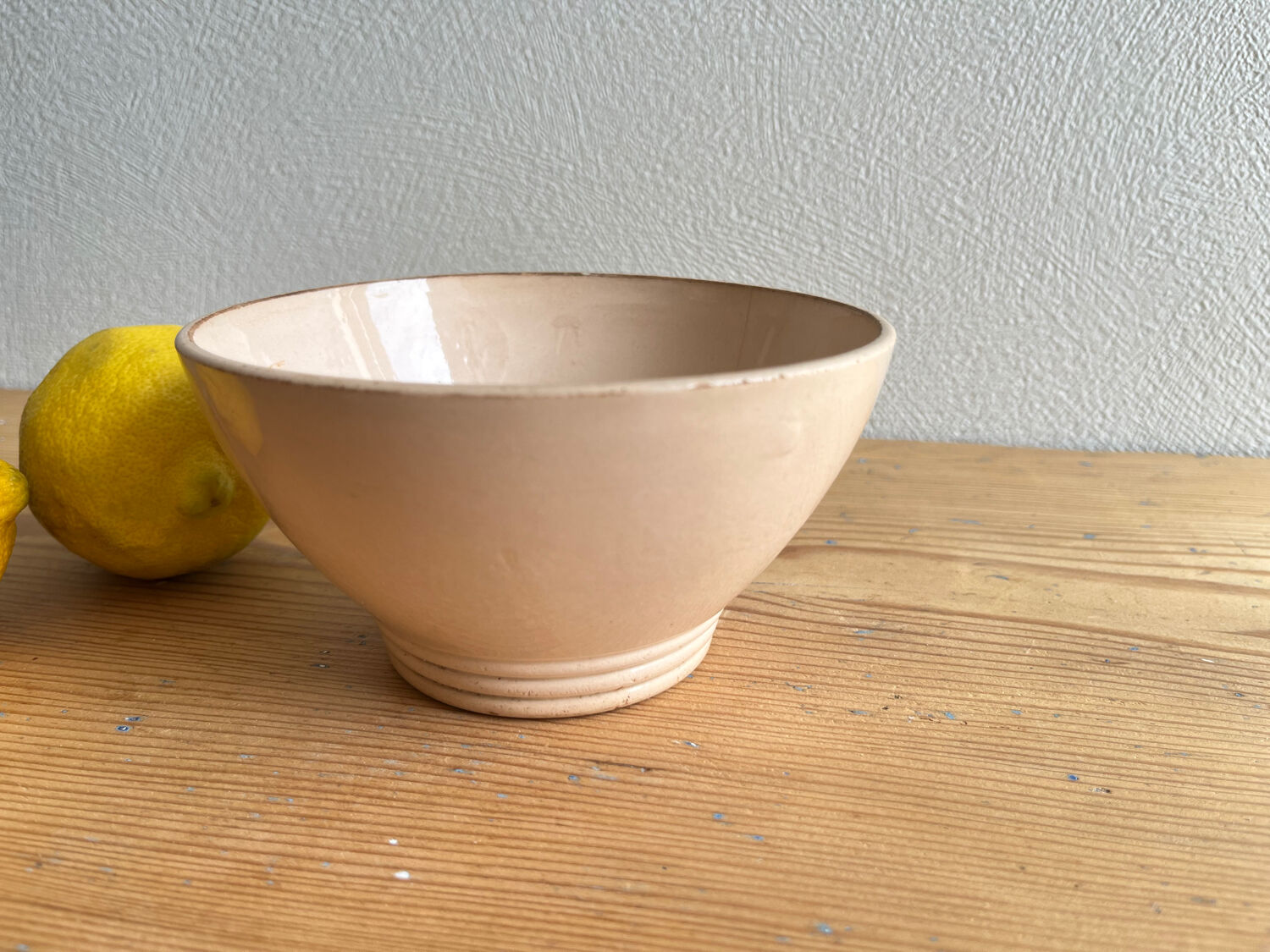 Old earthenware bowl Digoin Sarreguemines