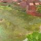HST painting "The Village in the Valley" beginning of the last century ec. Aven Bridge
