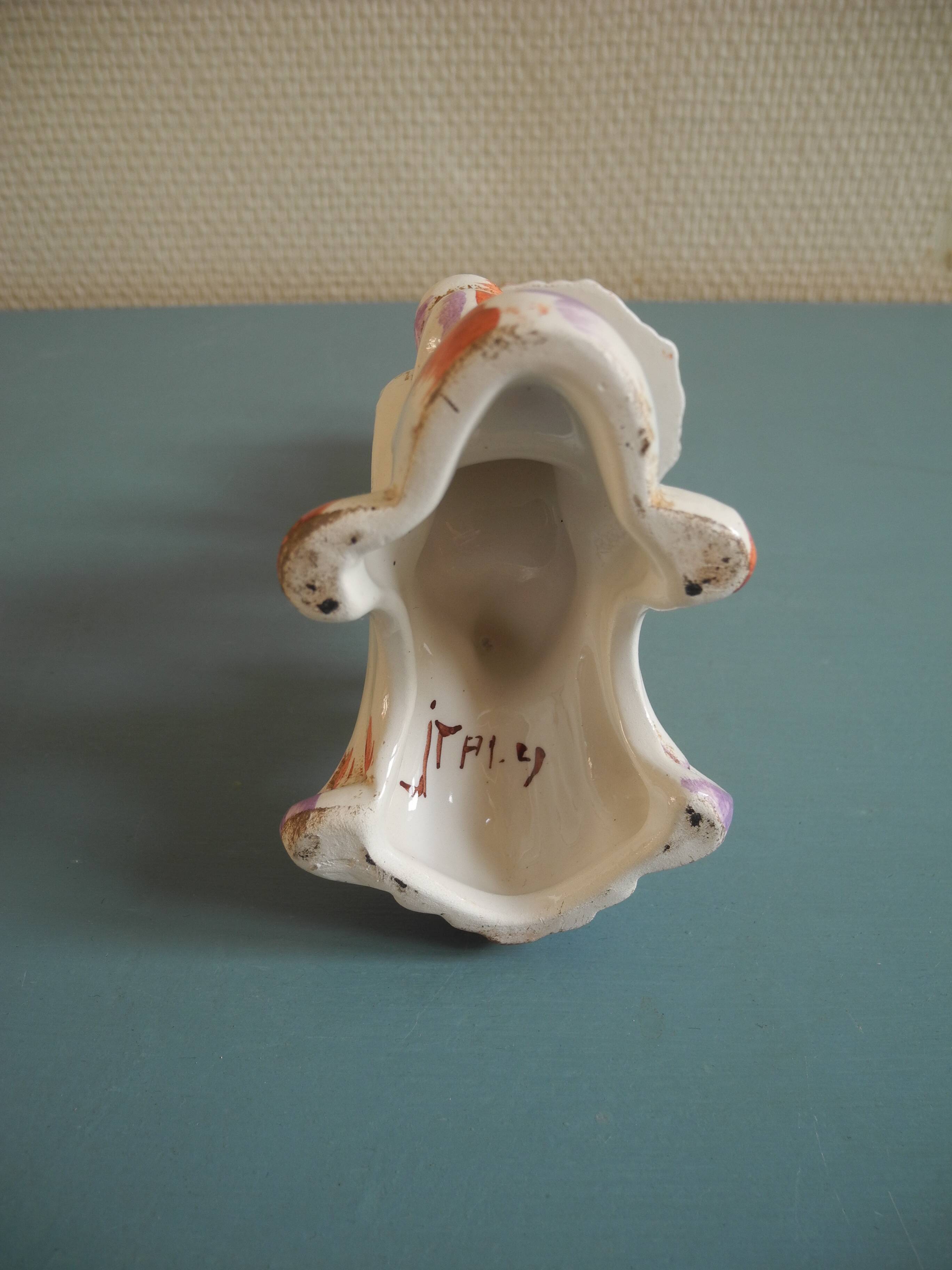 ceramic candlestick chandelier Italy vintage decor candleholder