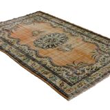 Tapis vintage turc tissé à la main unique en son genre - charme vintage rustique 270x 185 cm