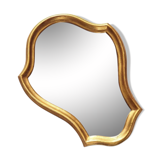 Mirror in wood and gilded stucco