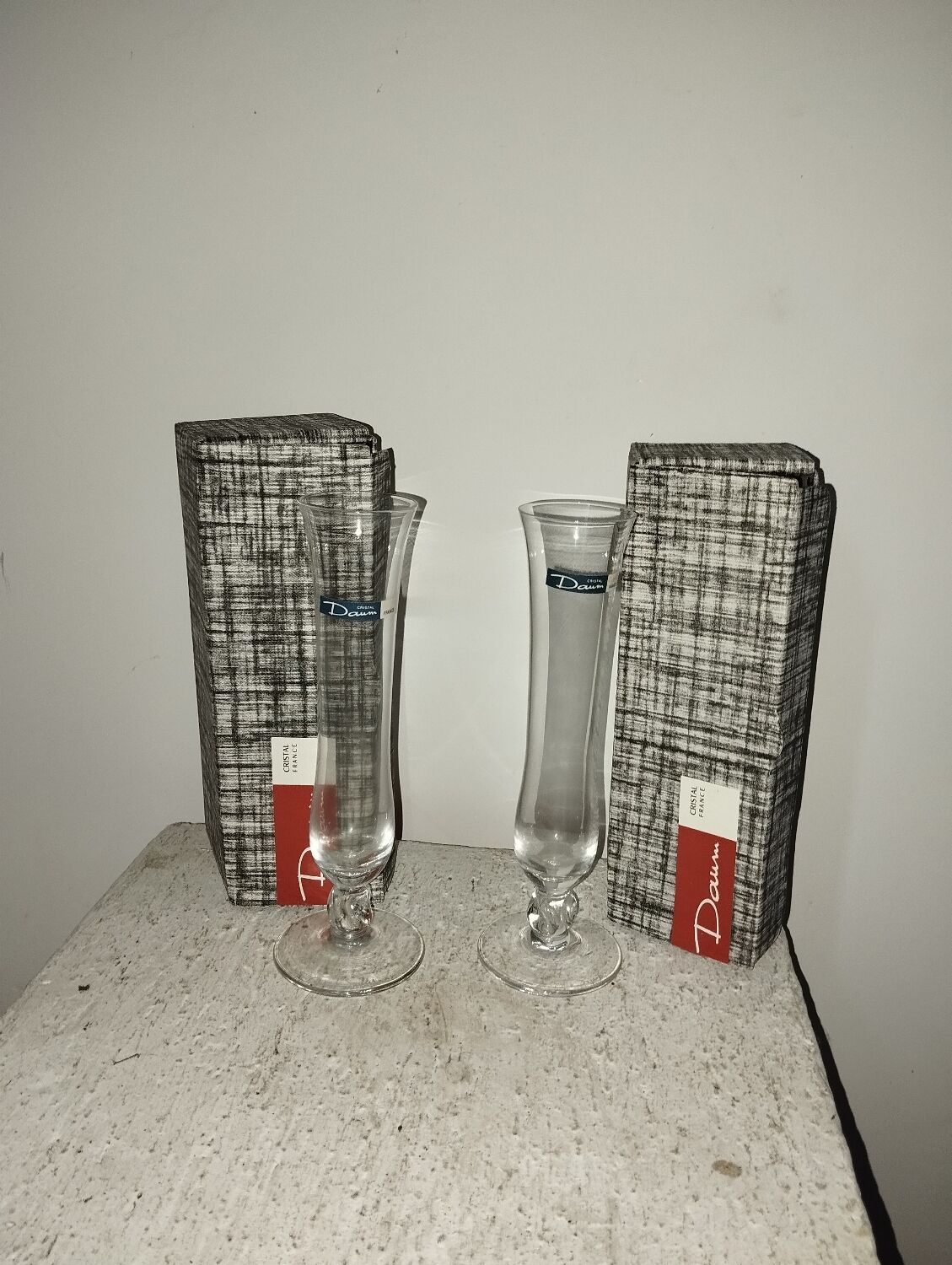 Paire de vases Daum boîte d'origine