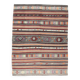 Muticolor Turkish Vintage Kilim Rug, 161x206Cm