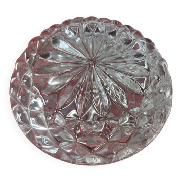Bonbonnière, vide poche en verre ciselé.