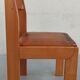 Chaises en orme et cuir, 80's