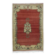 1970s Vintage Turkish Handmade Wool & Cotton Red Area Rug 239x363