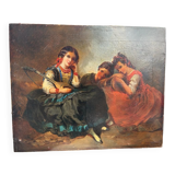 Tableau - Peinture Sur Toile Orientaliste Fin XIXéme Siècle