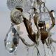 Crystal pendant chandelier wrought iron 1900
