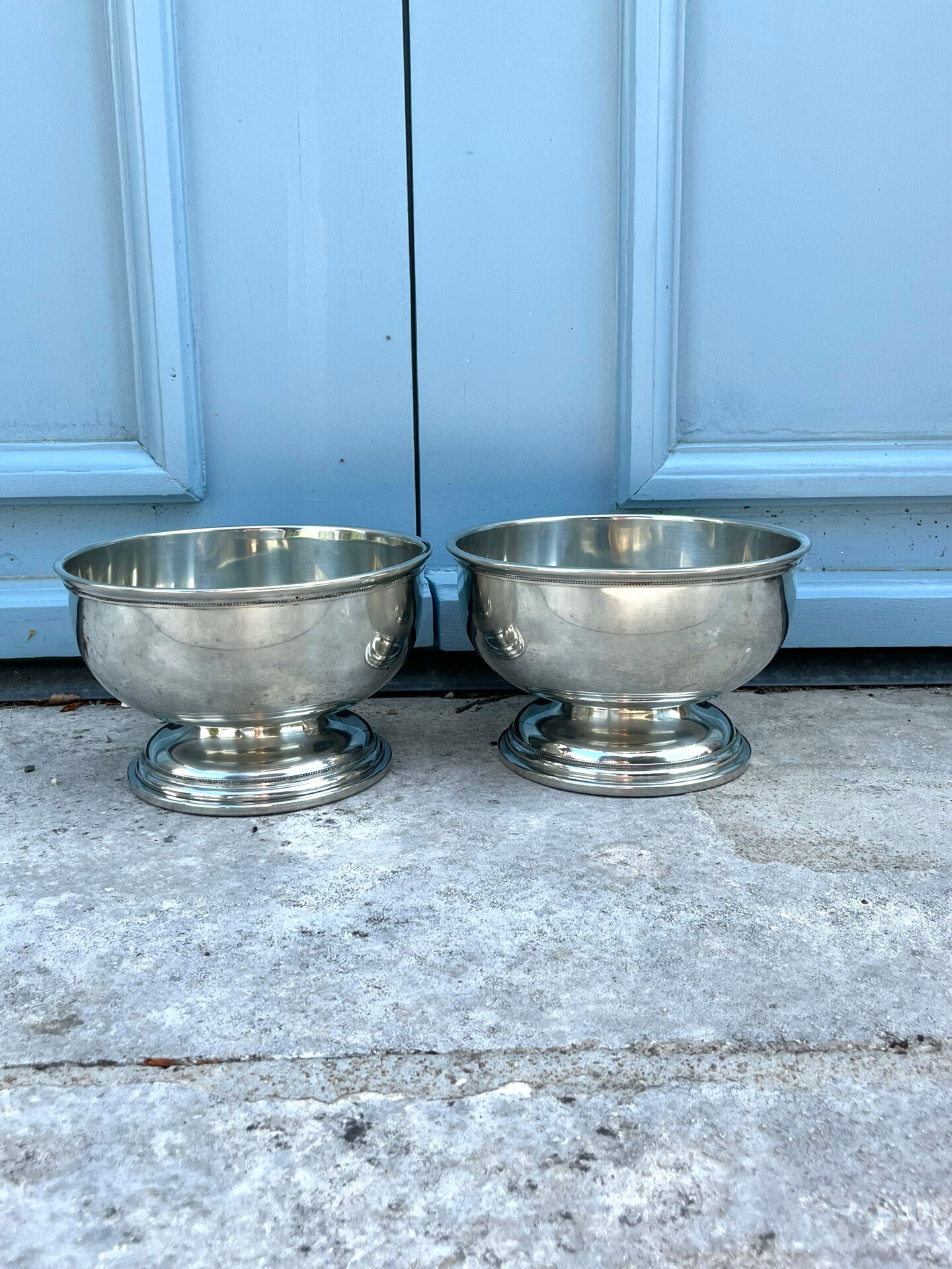 Champagne Cooler Buckets – Pedestal Wine Ice Bowls Banks Monogram