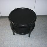 Black table with 2 trays, 1970
