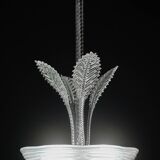 Luxury Barovier & Toso chandelier, Murano Pulegoso glass, 1950s