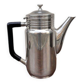 Nickel-plated Art Deco teapot jug, Germany, 1930s.