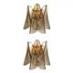 Amber Rondini Murano Glass Gold Wall Sconces by Simoeng, Set of 2