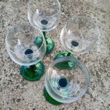 Retro Alsatian glasses x4