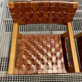 Olivier de Schrijver - Boss armchairs in leather straps - vintage