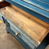 Blue flea market cabinet / display case