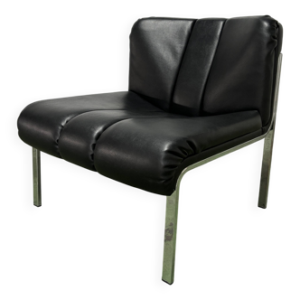Fauteuil lounge en cuir Eurochair par Hans Eichenberger pour Girsberger, 1960