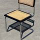 Chaise vintage Cesca style modèle B32 en chrome et noir