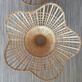 Set of 2 sudpendions in wicker and rattan