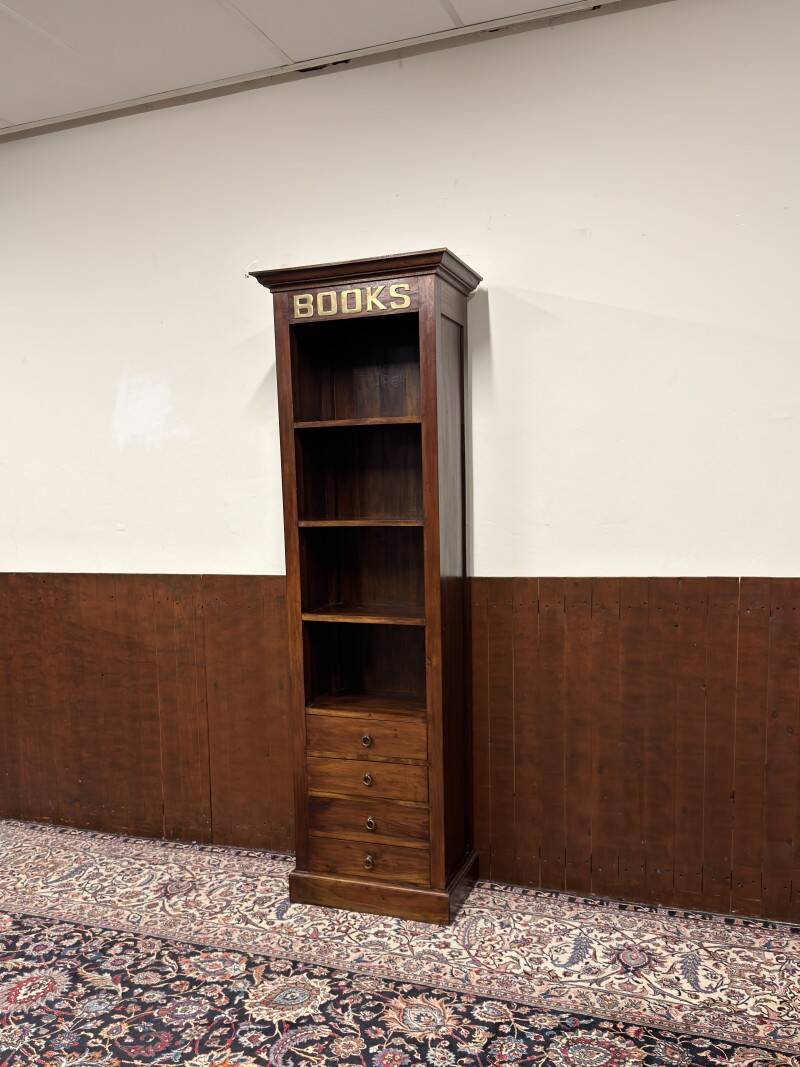 Classic English Teak Books Bookcase