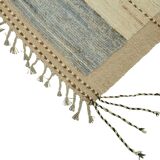 Handwoven Turkish Rustic 261 cm x 302 cm Beige Wool Carpet