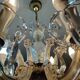 Old murano style chandelier in glass