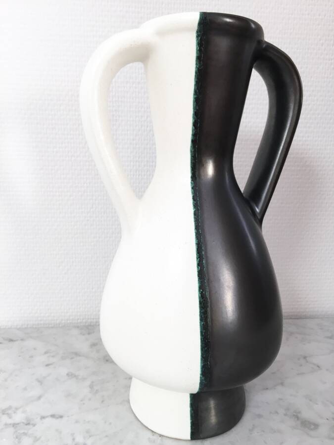Two-tone vase signed JM Faux – circa 1960
