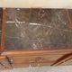 Large buffet with 2 bodies in walnut and marble