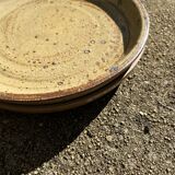 2 pyrite stoneware and Bernard Mallet style stoneware plates